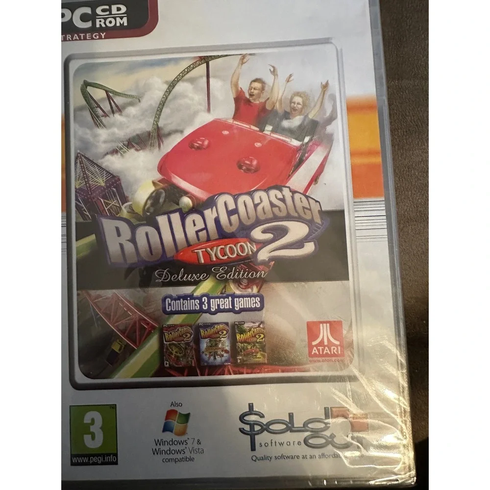Atari RollerCoaster Tycoon 2 Deluxe Edition PC Windows New Sealed 3 Games SEALED